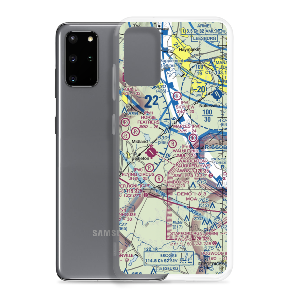 Walnut Hill Airport (58VA) VFR Sectional Samsung Case Samsung Galaxy S20 Plus model shown