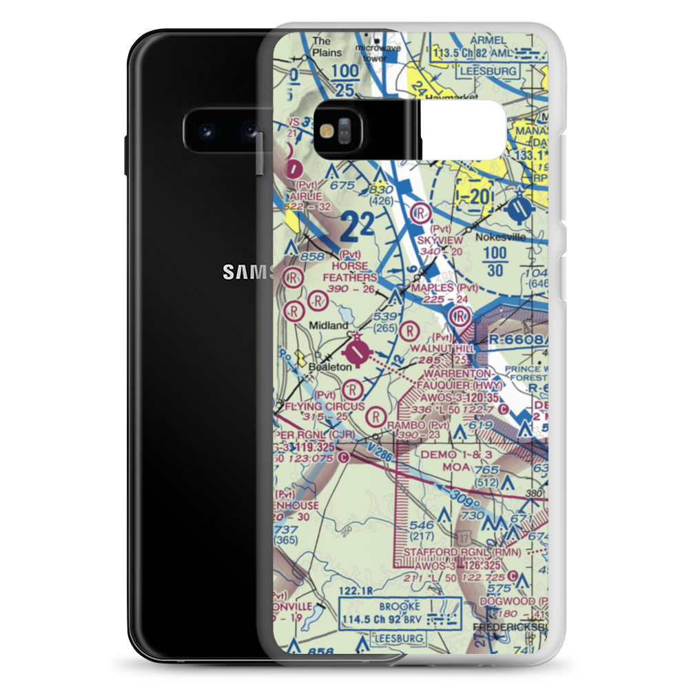 Walnut Hill Airport (58VA) VFR Sectional Samsung Case Samsung Galaxy S10+ model shown