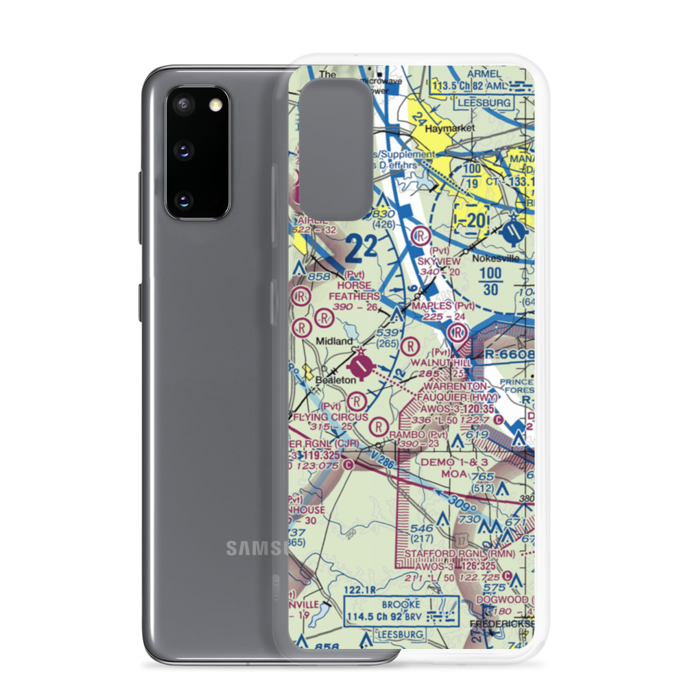 Walnut Hill Airport (58VA) VFR Sectional Samsung Case Samsung Galaxy S20 model shown