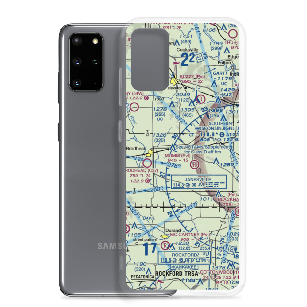 Walnut Wash Airport (6WI7) VFR Sectional Samsung Case Samsung Galaxy S20 Plus model shown