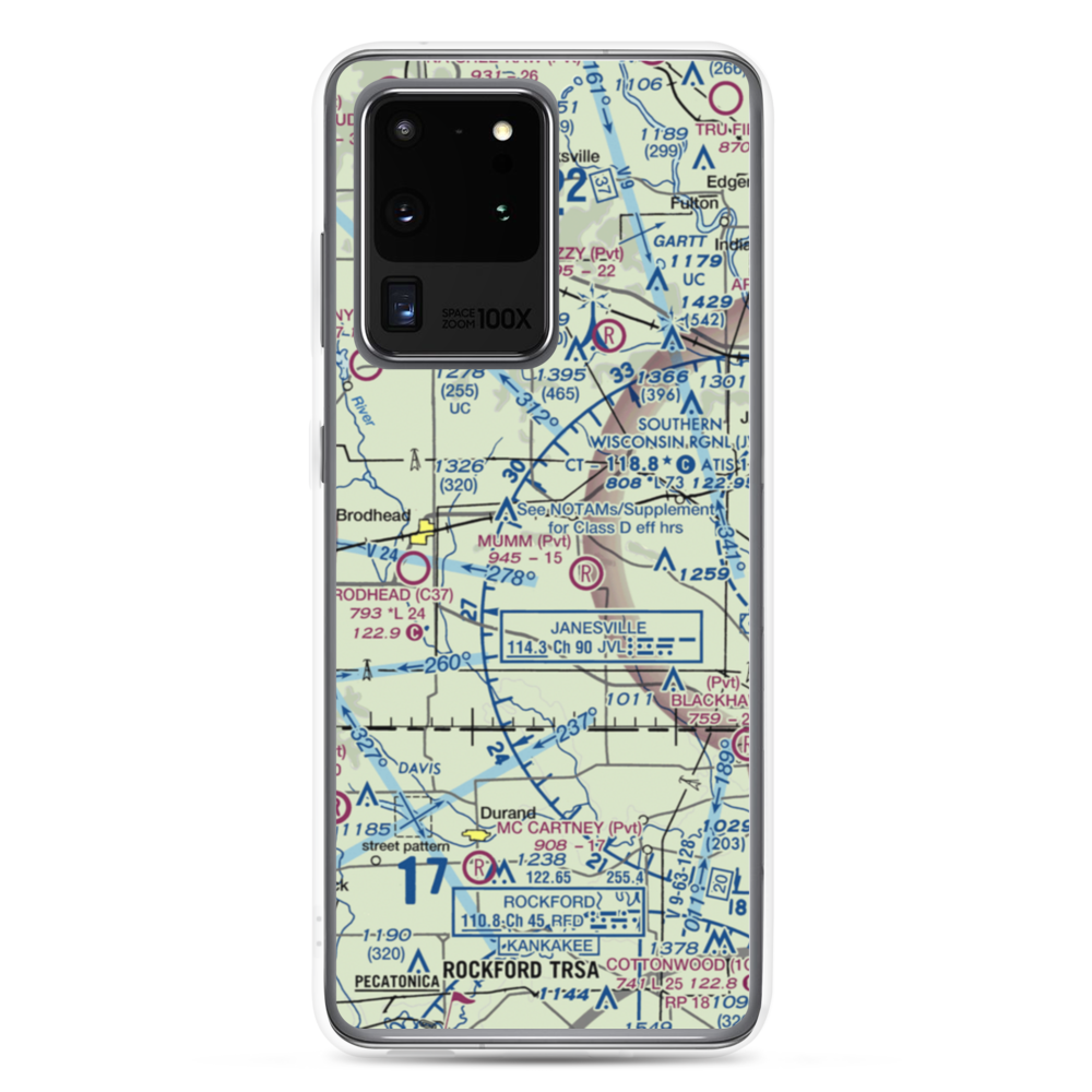 Walnut Wash Airport (6WI7) VFR Sectional Samsung Case Samsung Galaxy S20 Ultra model shown
