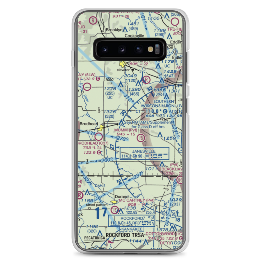 Walnut Wash Airport (6WI7) VFR Sectional Samsung Case Samsung Galaxy S10+ model shown
