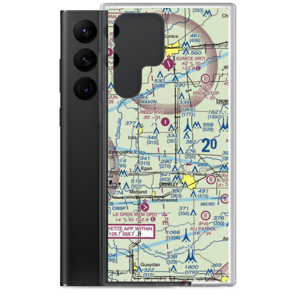 Walsh Airport (LA90) VFR Sectional Samsung Case Samsung Galaxy S22 Ultra model shown