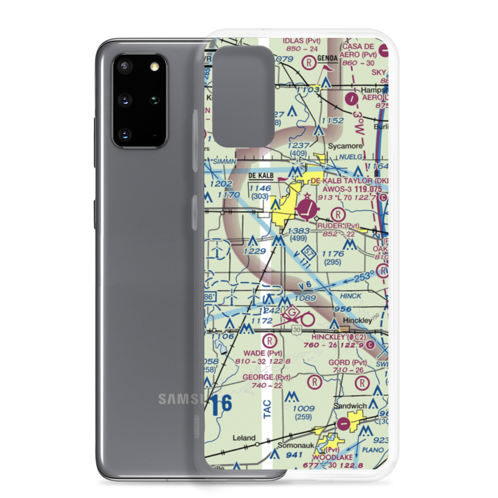 Walter Airport (0IL8) VFR Sectional Samsung Case Samsung Galaxy S20 Plus model shown
