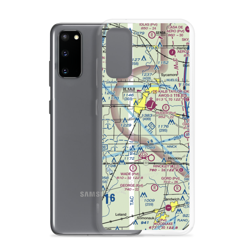 Walter Airport (0IL8) VFR Sectional Samsung Case Samsung Galaxy S20 model shown