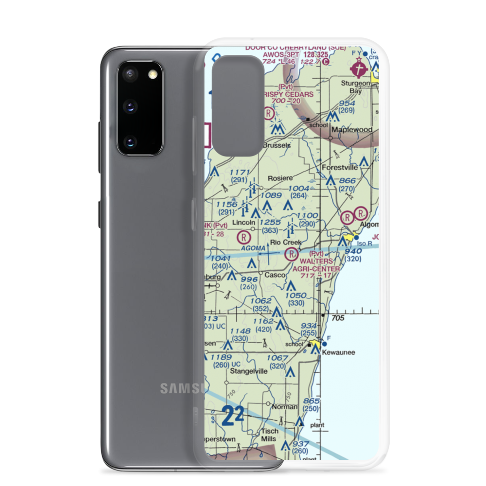 Walter's Agri-Center Airport (WI28) VFR Sectional Samsung Case Samsung Galaxy S20 model shown