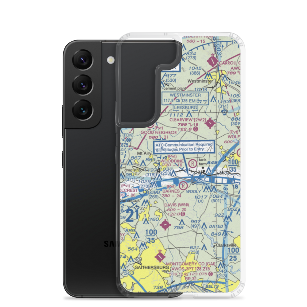 Walters Airport (0MD6) VFR Sectional Samsung Case Samsung Galaxy S22 model shown