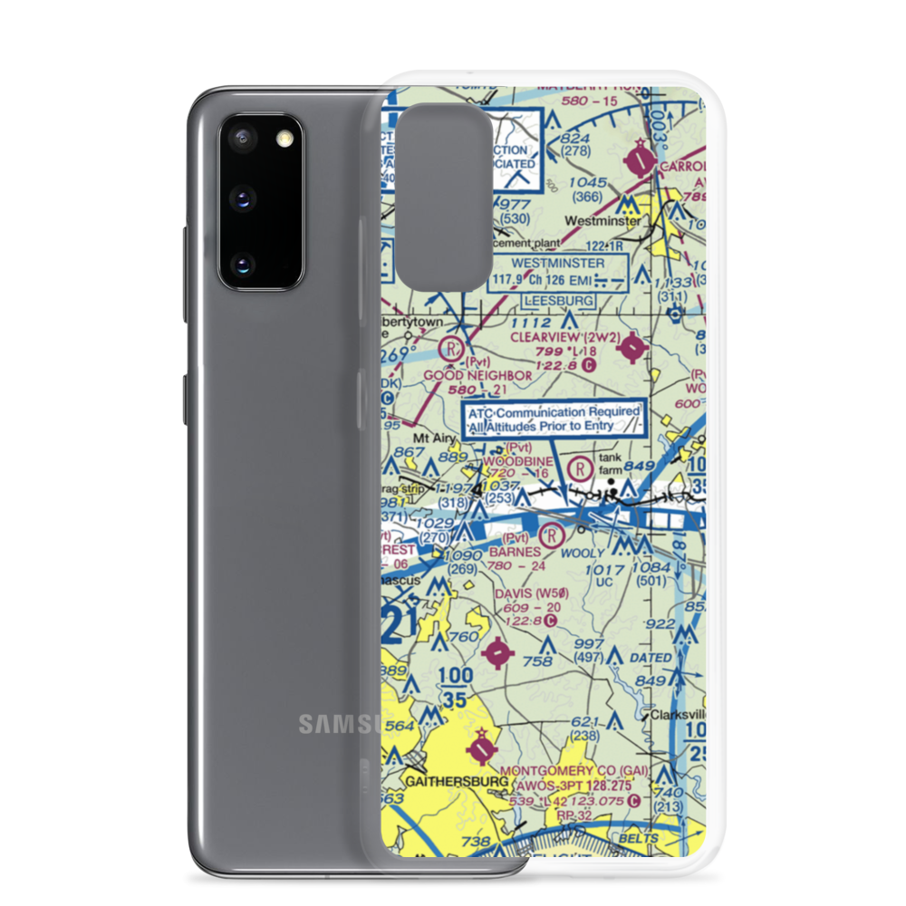 Walters Airport (0MD6) VFR Sectional Samsung Case Samsung Galaxy S20 model shown