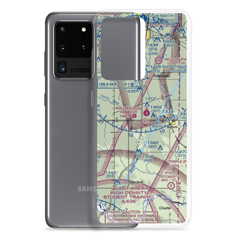 Walters Municipal Airport (3O5) VFR Sectional Samsung Case Samsung Galaxy S20 Ultra model shown