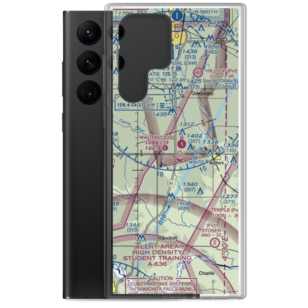 Walters Municipal Airport (3O5) VFR Sectional Samsung Case Samsung Galaxy S22 Ultra model shown