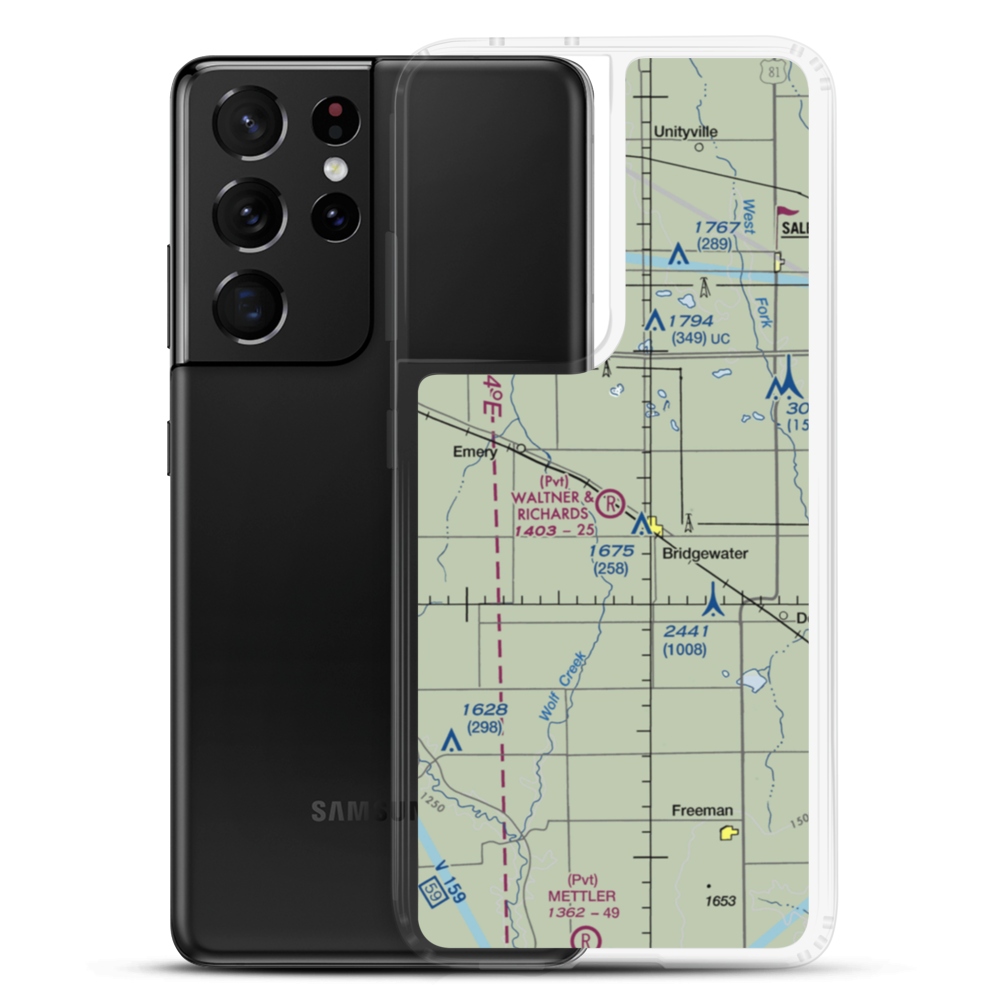 Waltner & Richards Airport (SD42) VFR Sectional Samsung Case Samsung Galaxy S21 Ultra model shown