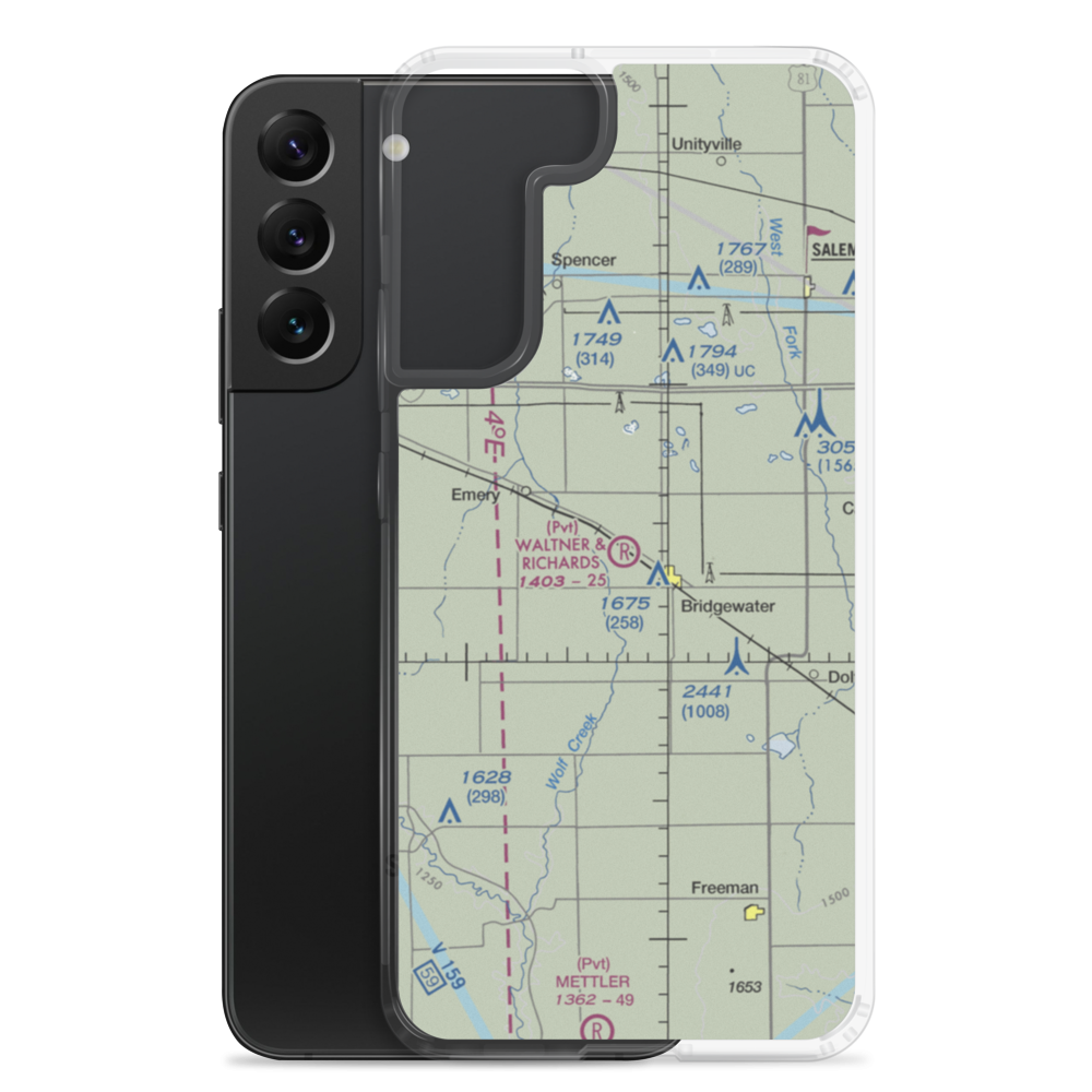 Waltner & Richards Airport (SD42) VFR Sectional Samsung Case Samsung Galaxy S22 Plus model shown
