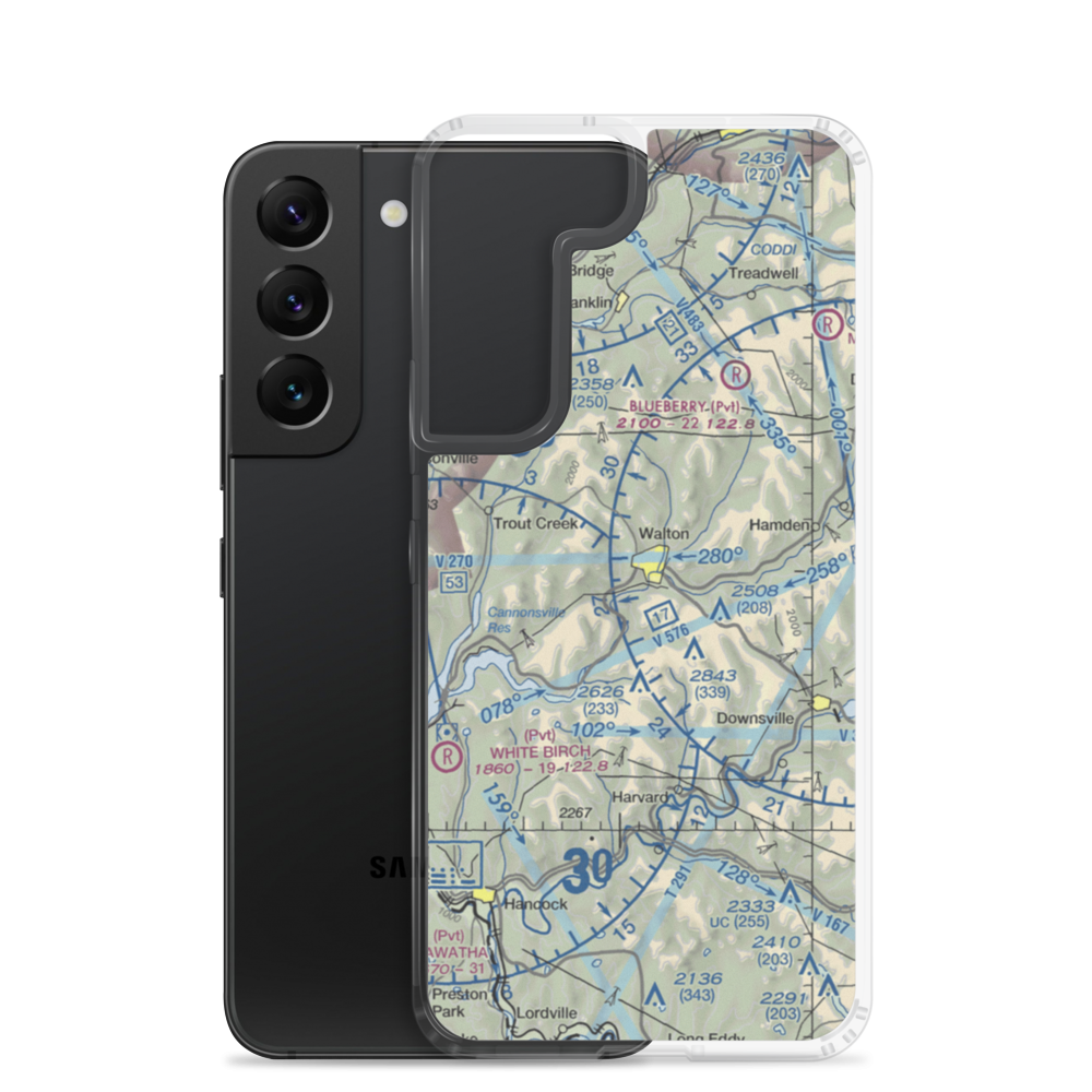 Walton Airport (2NK7) VFR Sectional Samsung Case Samsung Galaxy S22 model shown
