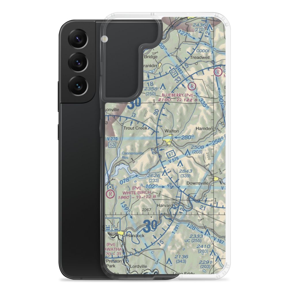 Walton Airport (2NK7) VFR Sectional Samsung Case Samsung Galaxy S22 Plus model shown
