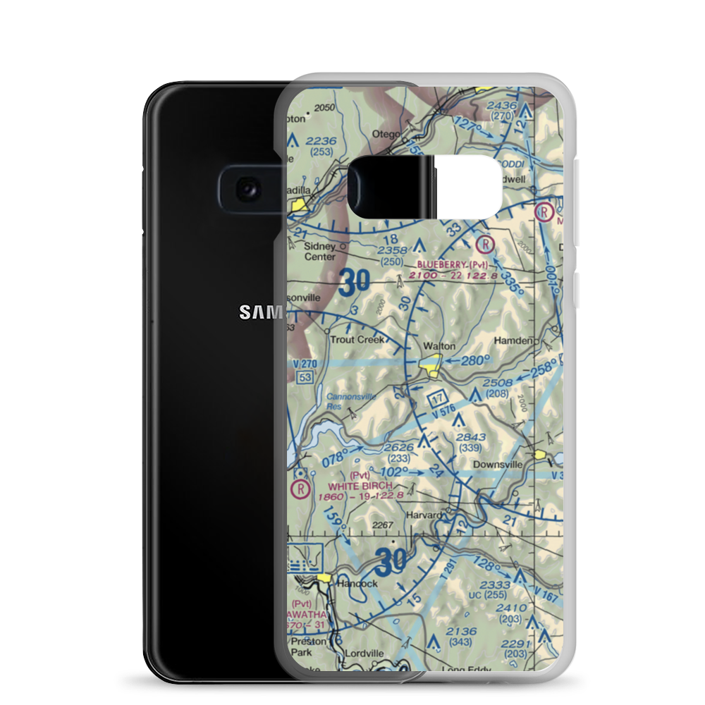 Walton Airport (2NK7) VFR Sectional Samsung Case Samsung Galaxy S10e model shown