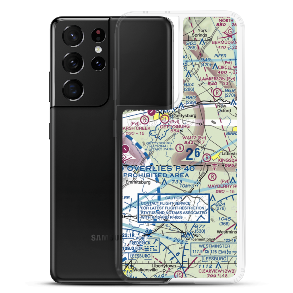 Waltz Airport (34PA) VFR Sectional Samsung Case Samsung Galaxy S21 Ultra model shown