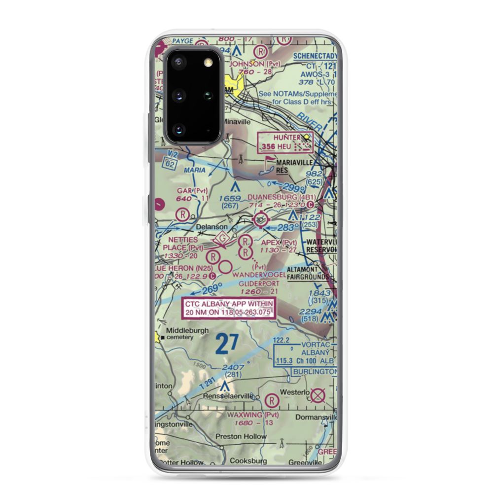 Wandervogel Gliderport (NY77) VFR Sectional Samsung Case Samsung Galaxy S20 Plus model shown