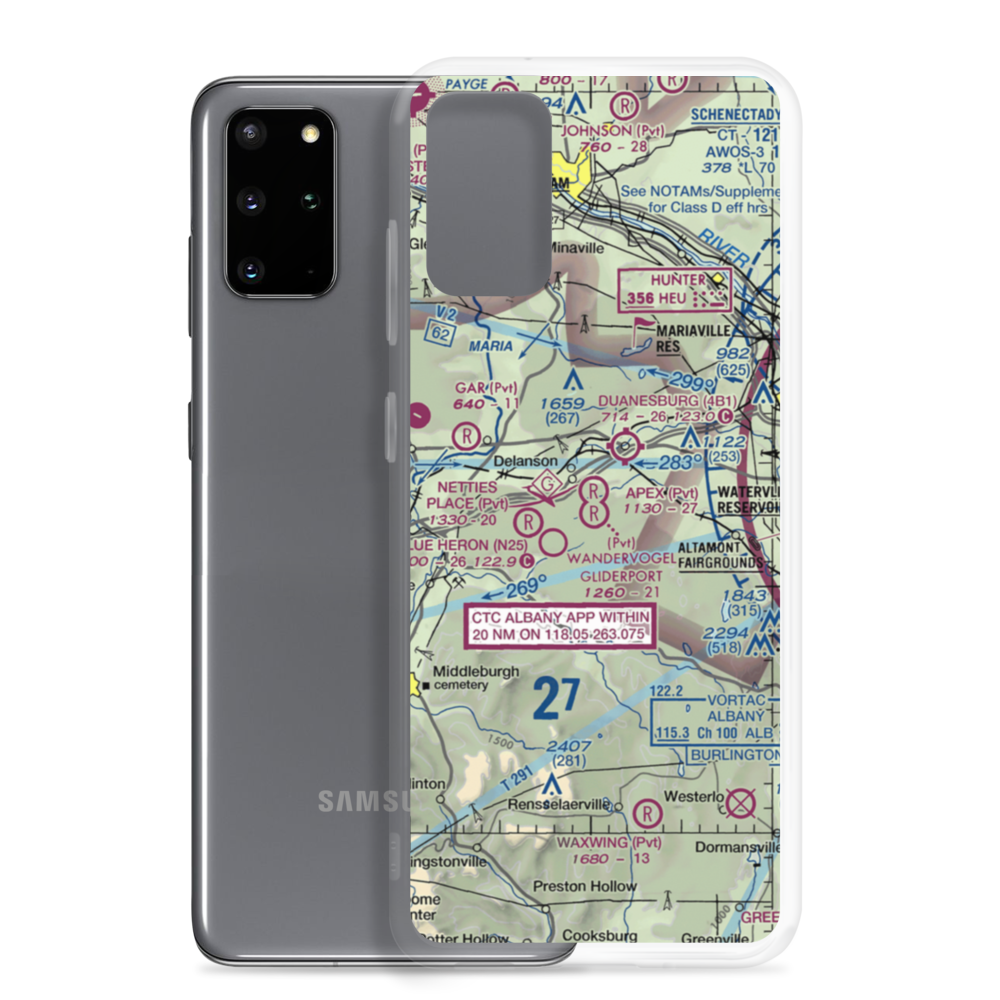 Wandervogel Gliderport (NY77) VFR Sectional Samsung Case Samsung Galaxy S20 Plus model shown