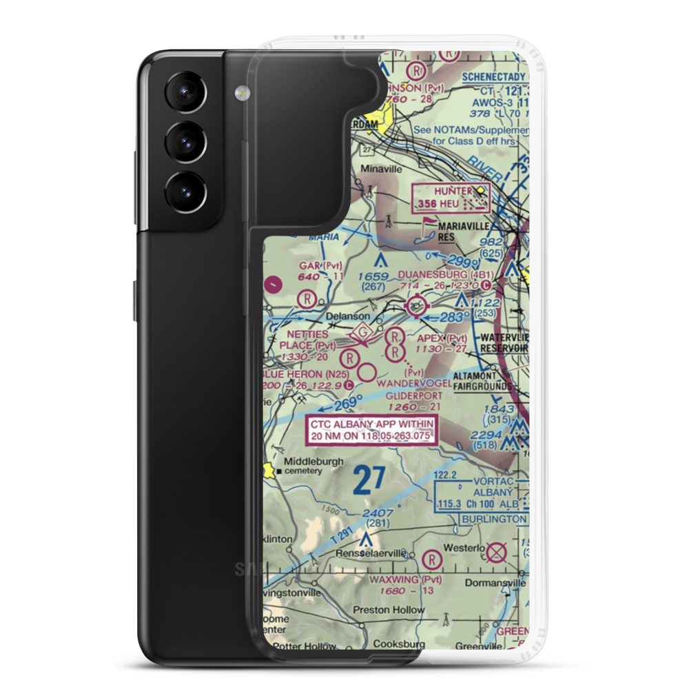 Wandervogel Gliderport (NY77) VFR Sectional Samsung Case Samsung Galaxy S21 Plus model shown