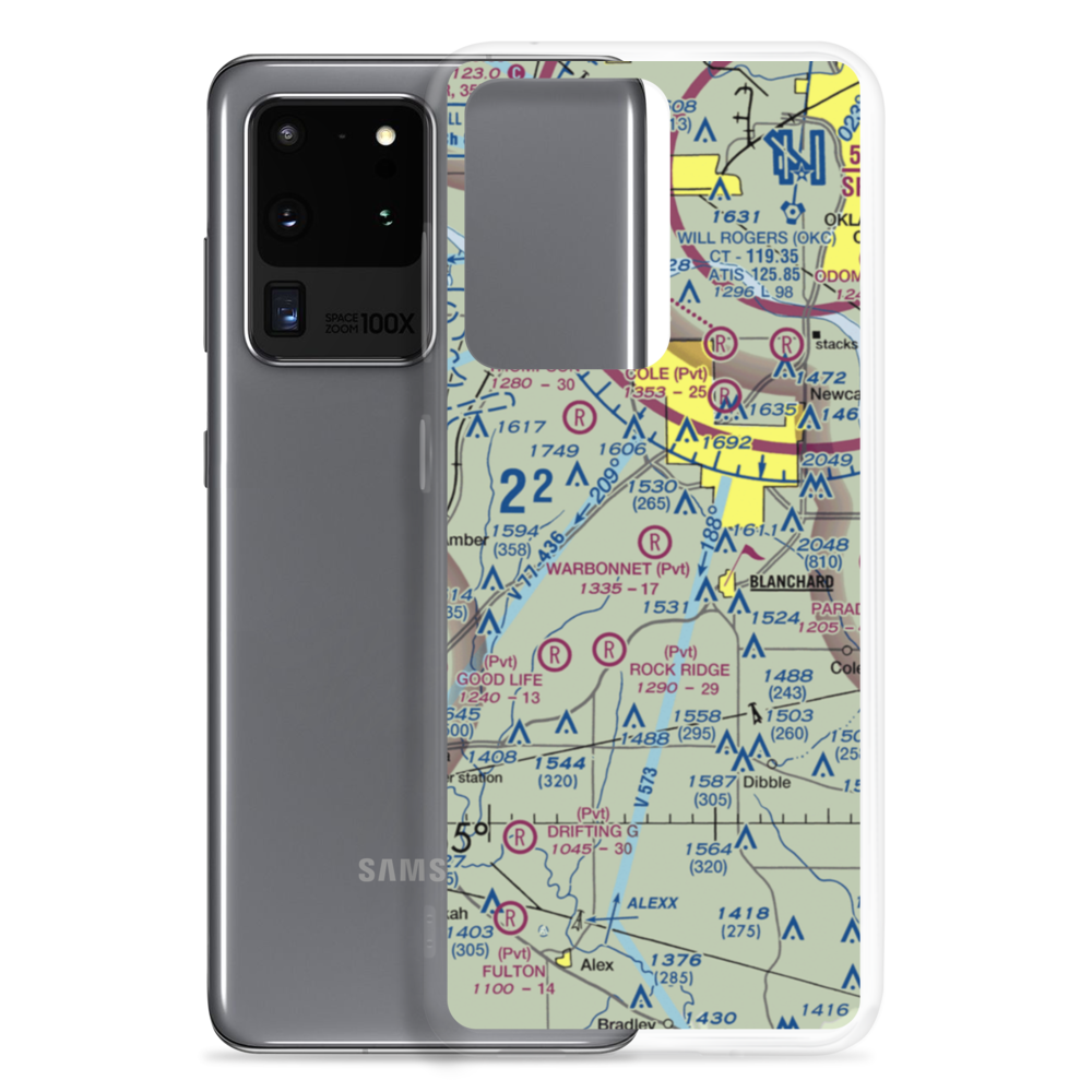 Warbonnet Airport (8OK1) VFR Sectional Samsung Case Samsung Galaxy S20 Ultra model shown