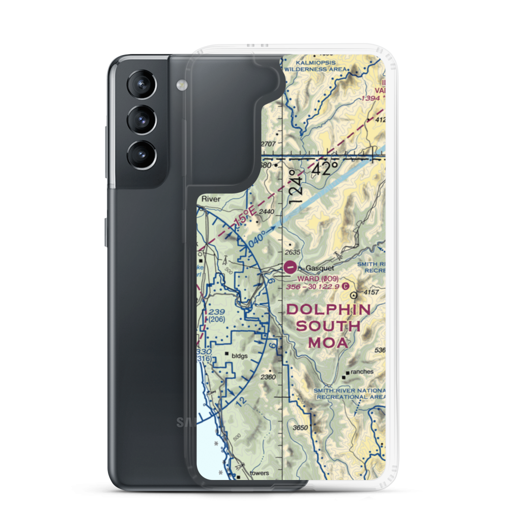 Ward Field (0O9) VFR Sectional Samsung Case Samsung Galaxy S21 model shown