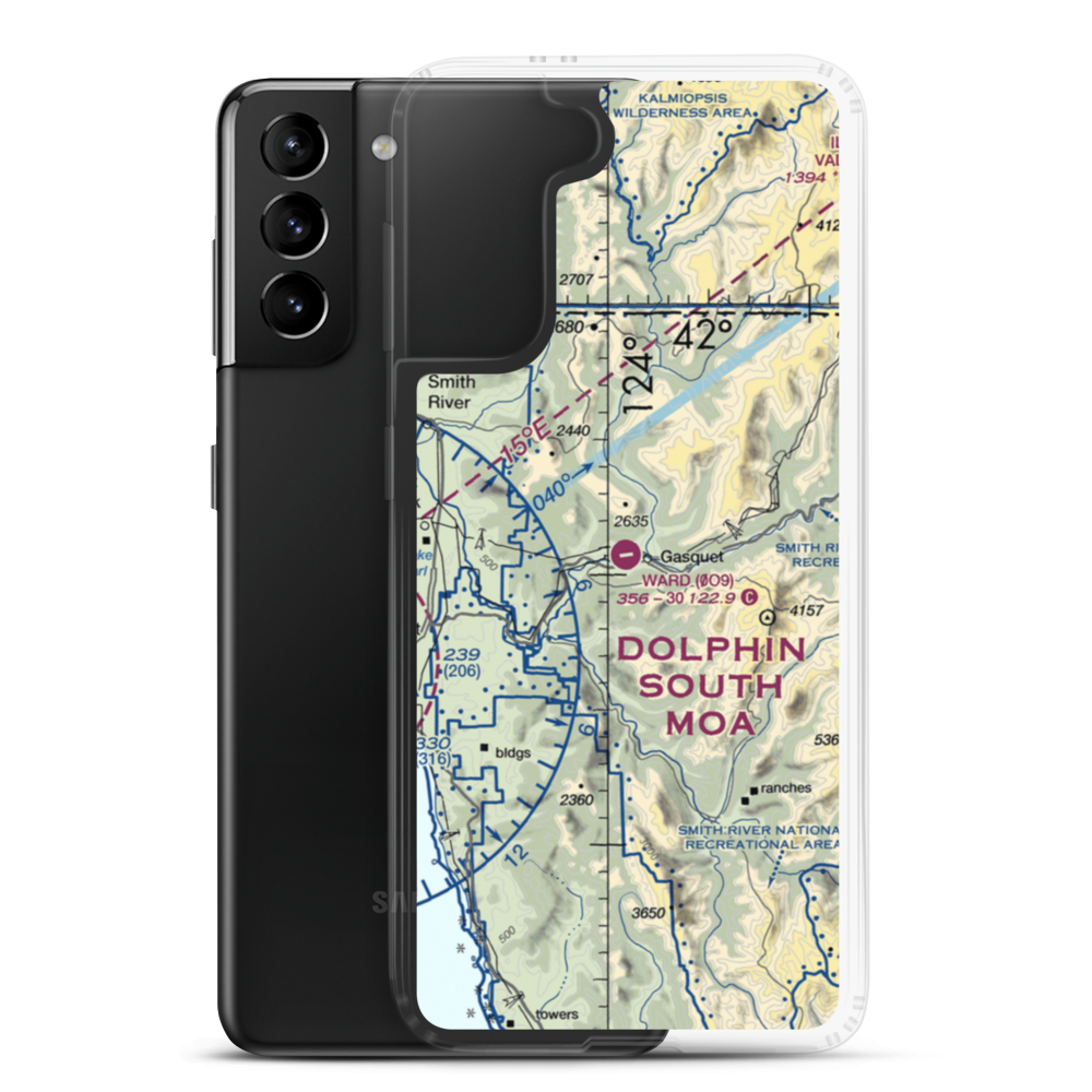 Ward Field (0O9) VFR Sectional Samsung Case Samsung Galaxy S21 Plus model shown