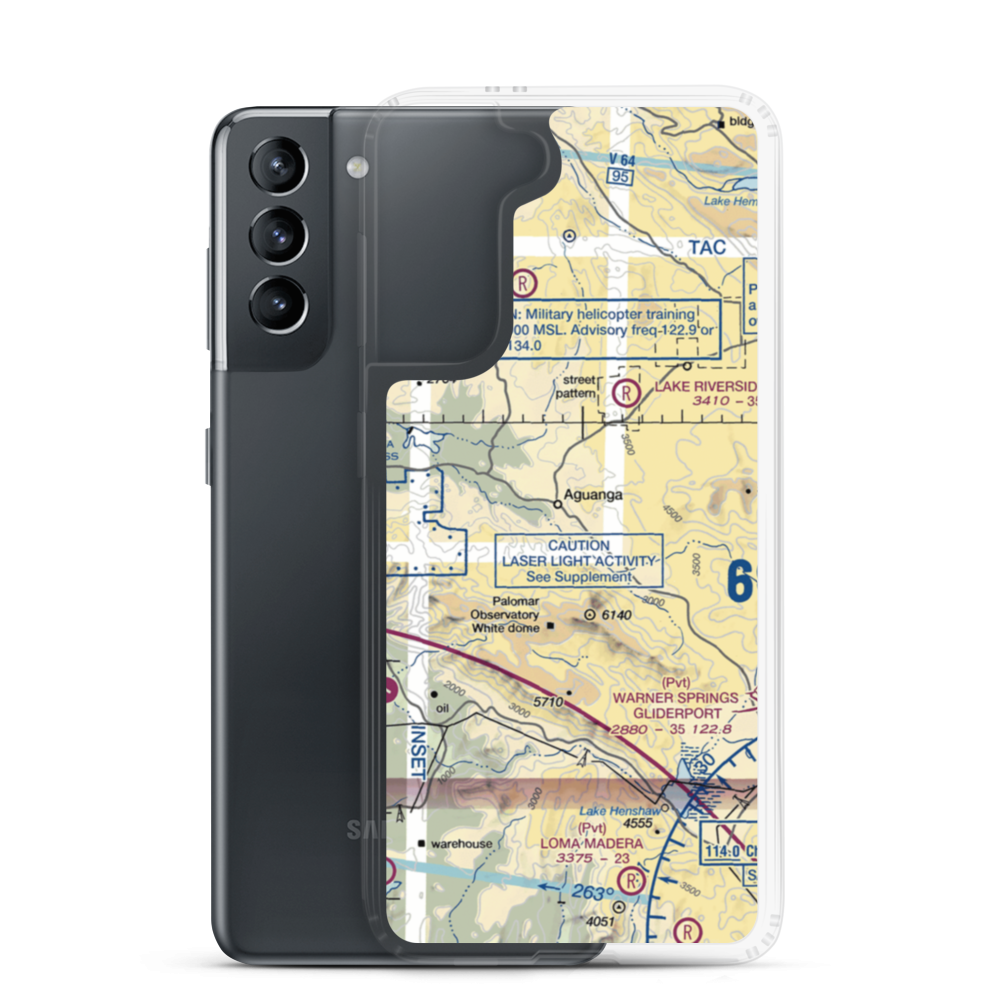 Ward Ranch Airport (0CA8) VFR Sectional Samsung Case Samsung Galaxy S21 model shown