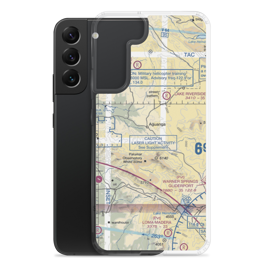 Ward Ranch Airport (0CA8) VFR Sectional Samsung Case Samsung Galaxy S22 Plus model shown