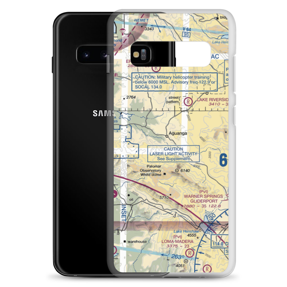Ward Ranch Airport (0CA8) VFR Sectional Samsung Case Samsung Galaxy S10+ model shown