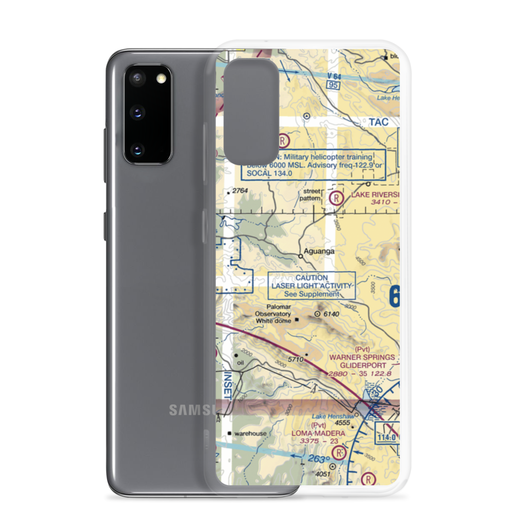 Ward Ranch Airport (0CA8) VFR Sectional Samsung Case Samsung Galaxy S20 model shown