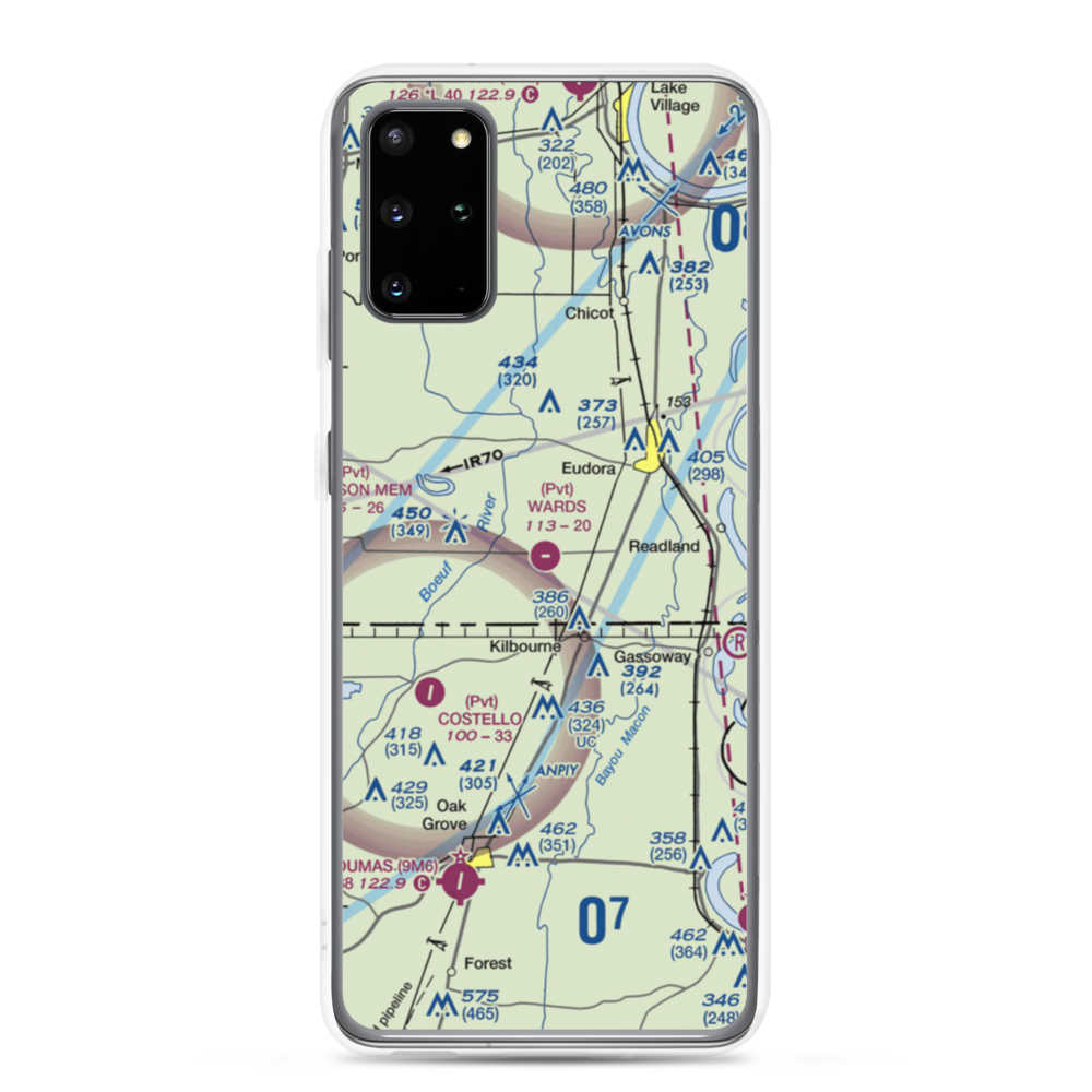 Ward's Airport (7AR1) VFR Sectional Samsung Case Samsung Galaxy S20 Plus model shown