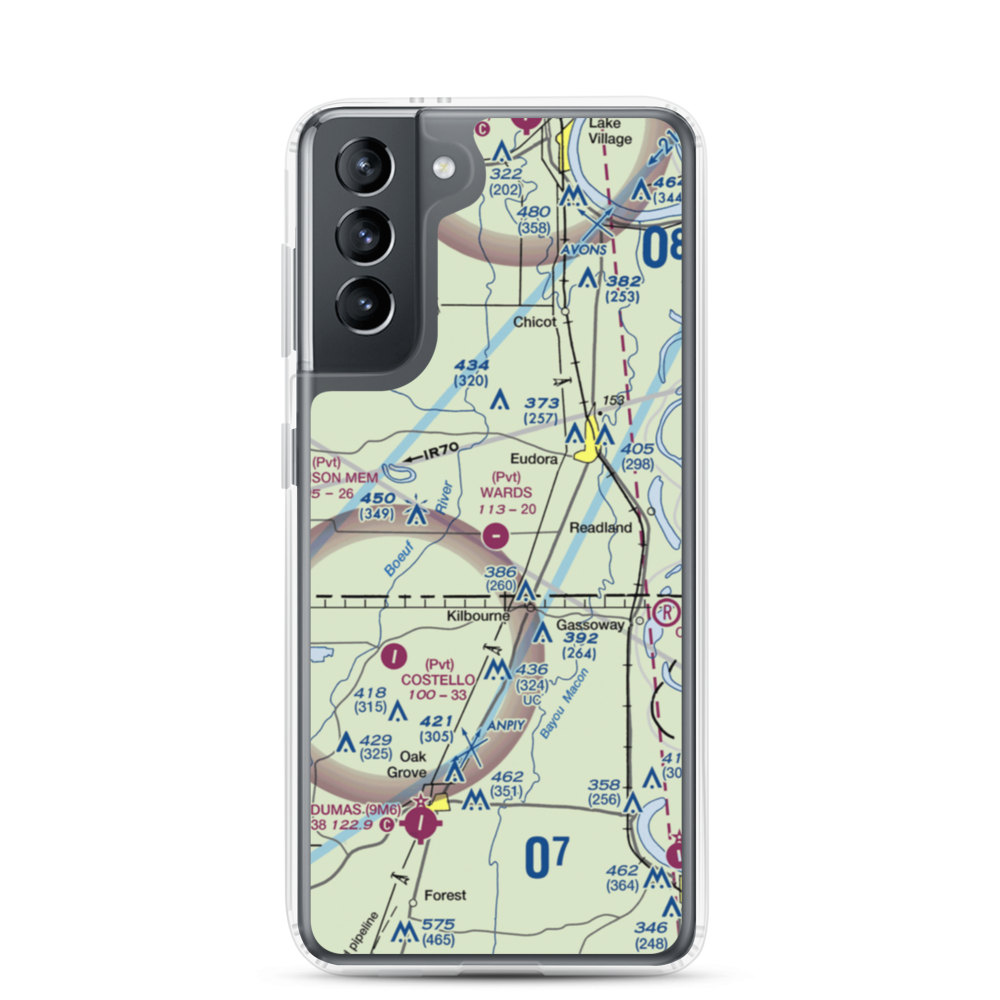 Ward's Airport (7AR1) VFR Sectional Samsung Case Samsung Galaxy S21 model shown
