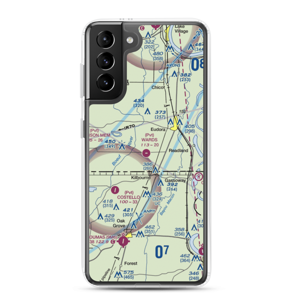 Ward's Airport (7AR1) VFR Sectional Samsung Case Samsung Galaxy S21 Plus model shown