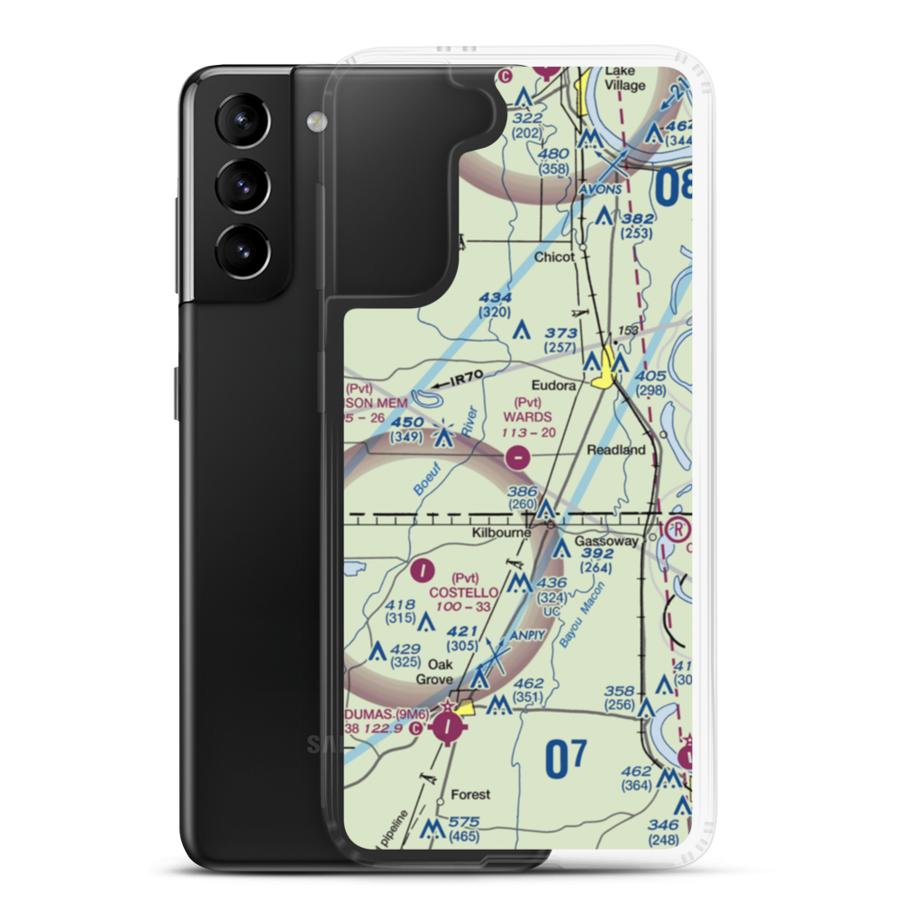 Ward's Airport (7AR1) VFR Sectional Samsung Case Samsung Galaxy S21 Plus model shown