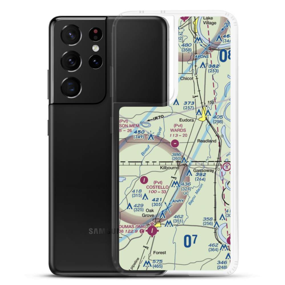 Ward's Airport (7AR1) VFR Sectional Samsung Case Samsung Galaxy S21 Ultra model shown