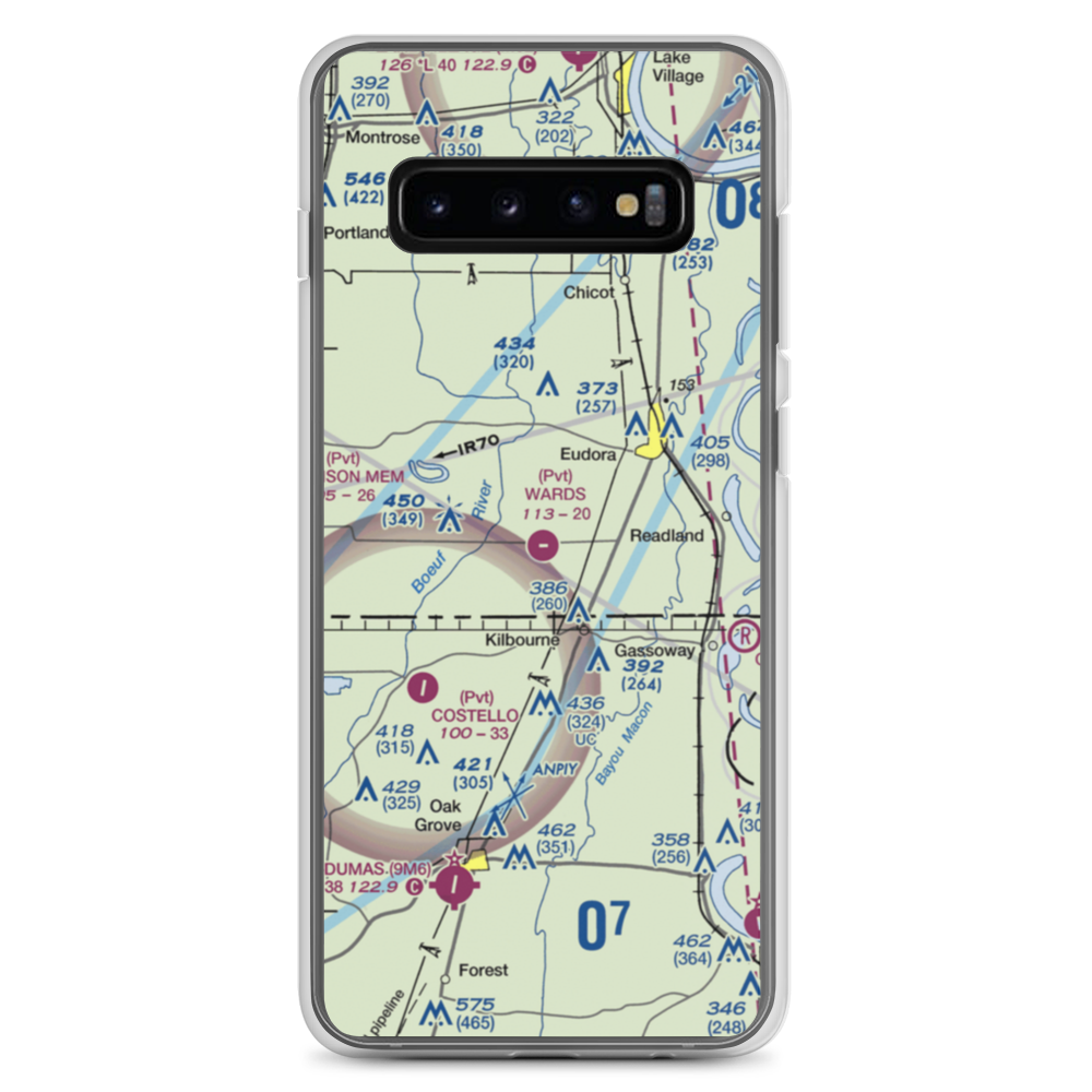 Ward's Airport (7AR1) VFR Sectional Samsung Case Samsung Galaxy S10+ model shown