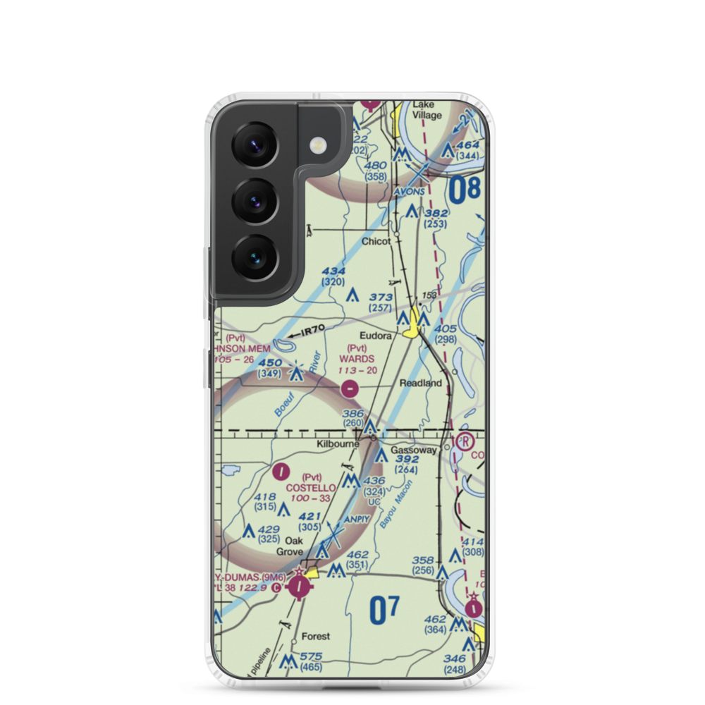 Ward's Airport (7AR1) VFR Sectional Samsung Case Samsung Galaxy S22 model shown