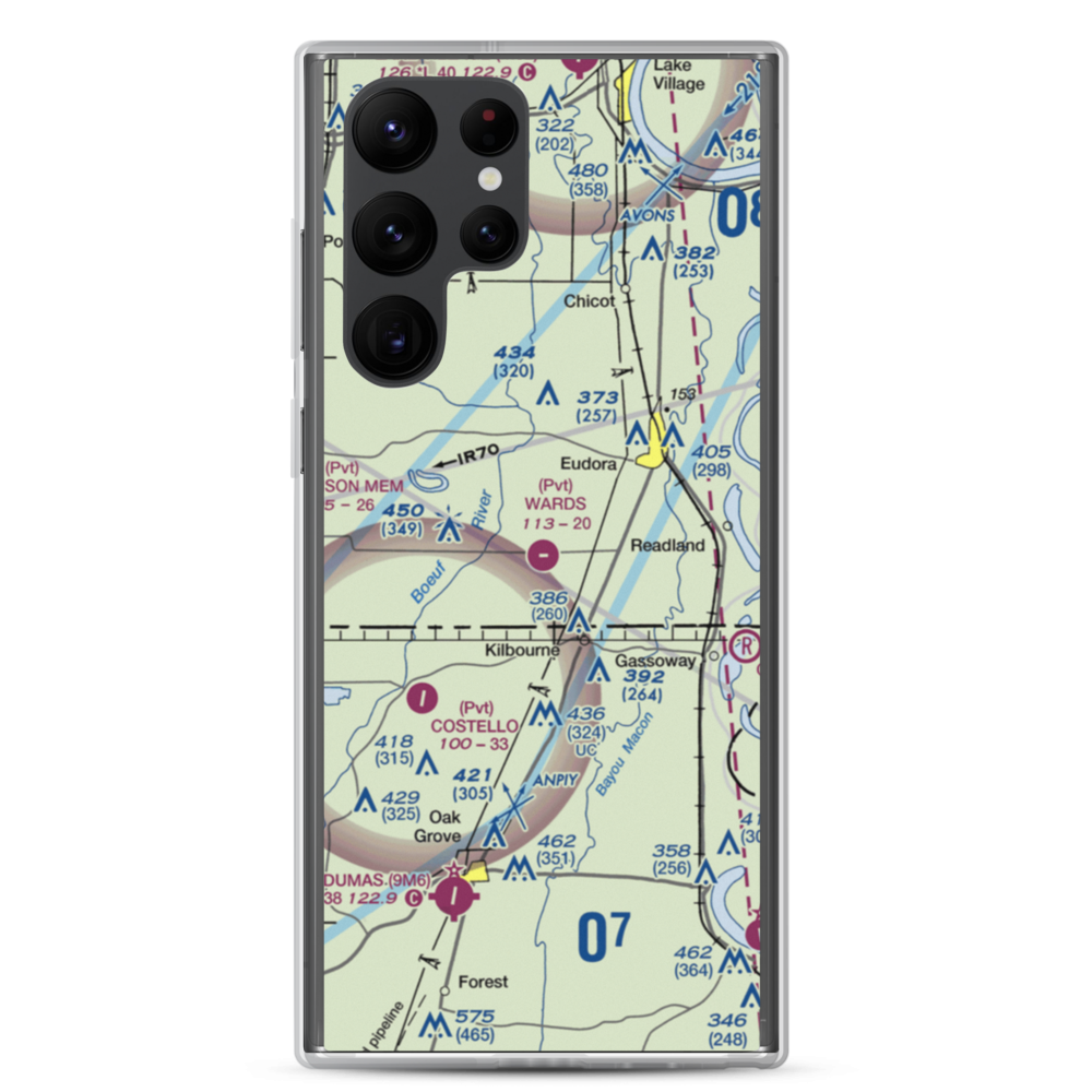 Ward's Airport (7AR1) VFR Sectional Samsung Case Samsung Galaxy S22 Ultra model shown