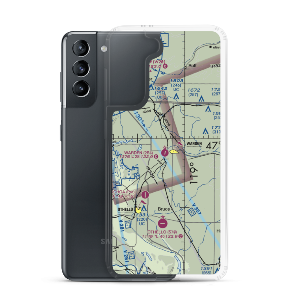 Warden Airport (2S4) VFR Sectional Samsung Case Samsung Galaxy S21 model shown