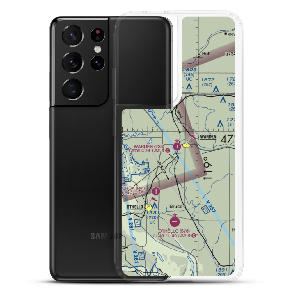Warden Airport (2S4) VFR Sectional Samsung Case Samsung Galaxy S21 Ultra model shown