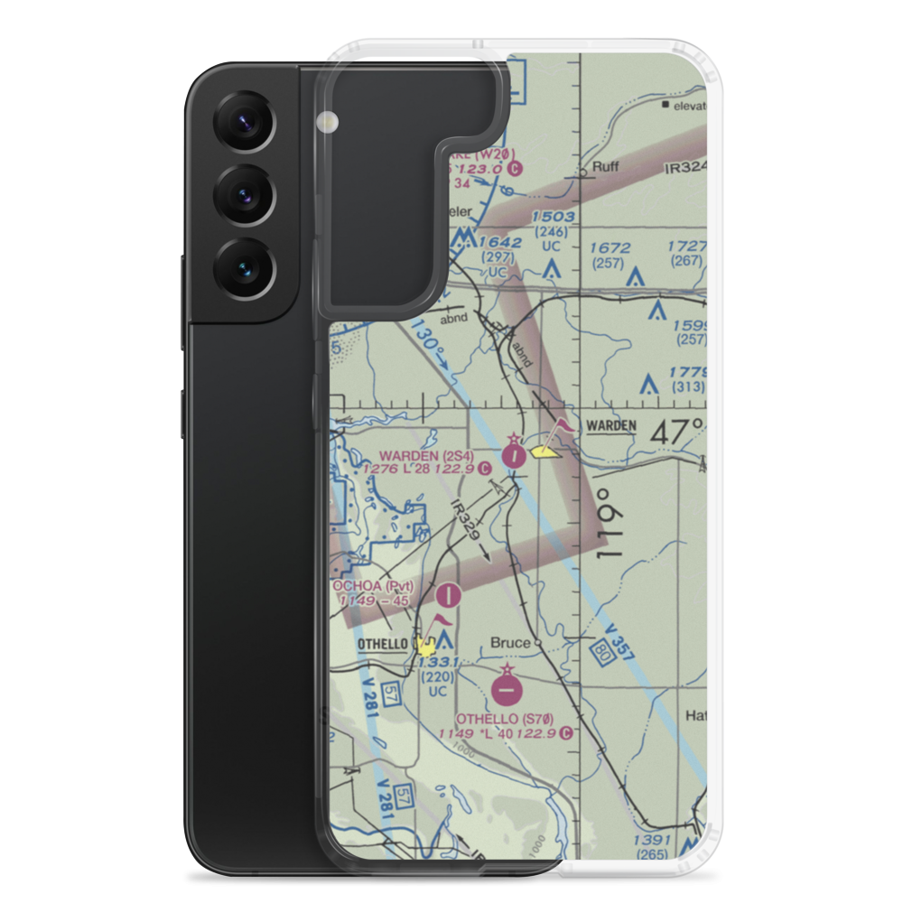 Warden Airport (2S4) VFR Sectional Samsung Case Samsung Galaxy S22 Plus model shown