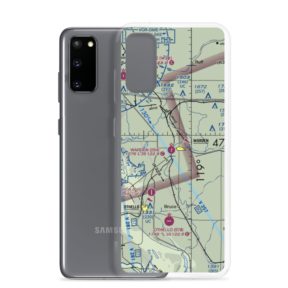 Warden Airport (2S4) VFR Sectional Samsung Case Samsung Galaxy S20 model shown