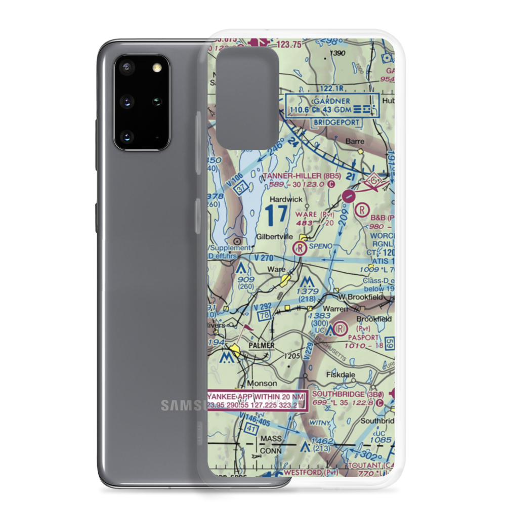 Ware Airport (UWA) VFR Sectional Samsung Case Samsung Galaxy S20 Plus model shown