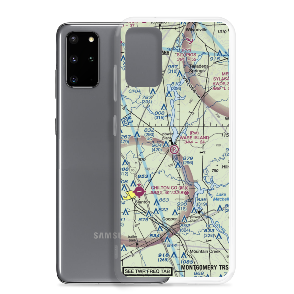 Ware Island Airport (01AL) VFR Sectional Samsung Case Samsung Galaxy S20 Plus model shown