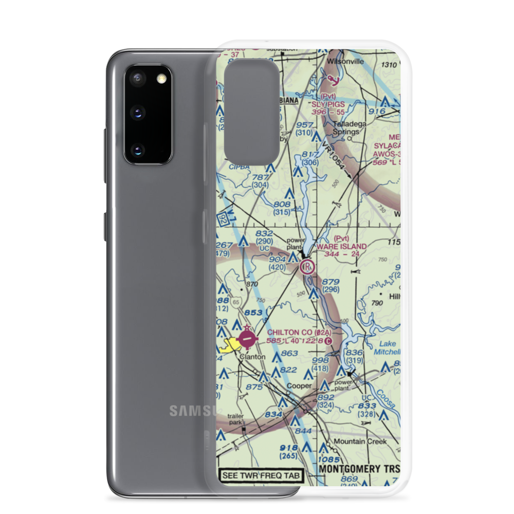 Ware Island Airport (01AL) VFR Sectional Samsung Case Samsung Galaxy S20 model shown