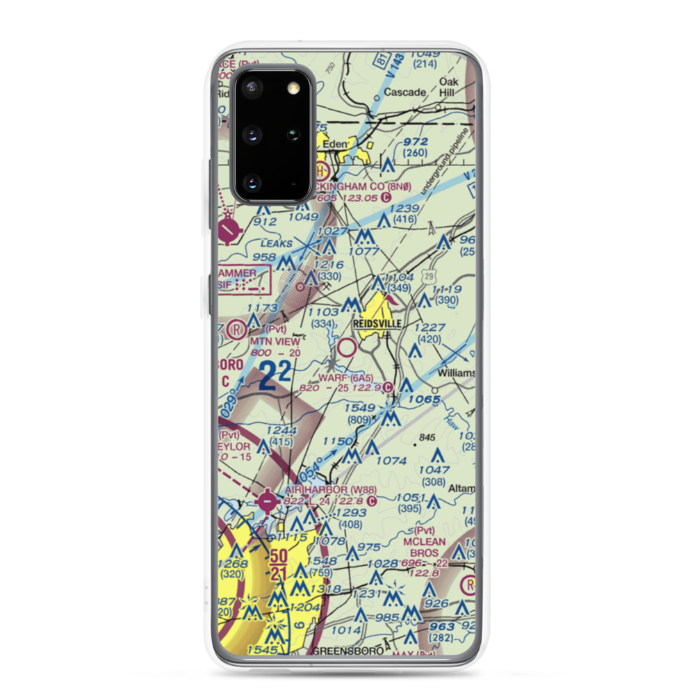 Warf Airport (6A5) VFR Sectional Samsung Case Samsung Galaxy S20 Plus model shown