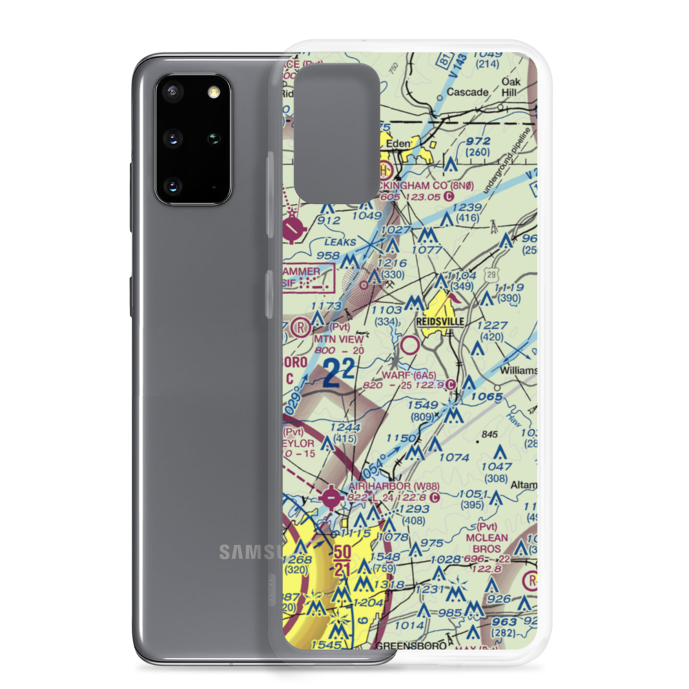 Warf Airport (6A5) VFR Sectional Samsung Case Samsung Galaxy S20 Plus model shown
