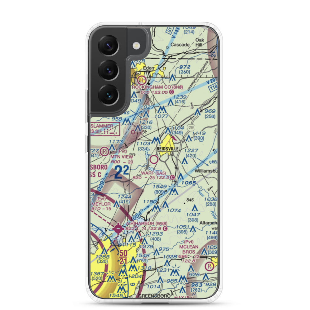 Warf Airport (6A5) VFR Sectional Samsung Case Samsung Galaxy S22 Plus model shown