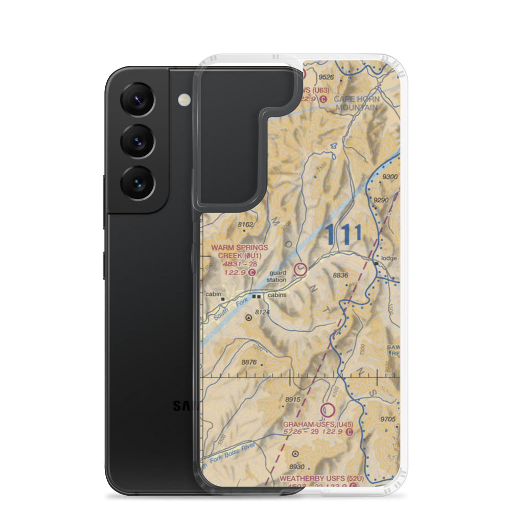 Warm Springs Creek Airport (0U1) VFR Sectional Samsung Case Samsung Galaxy S22 model shown