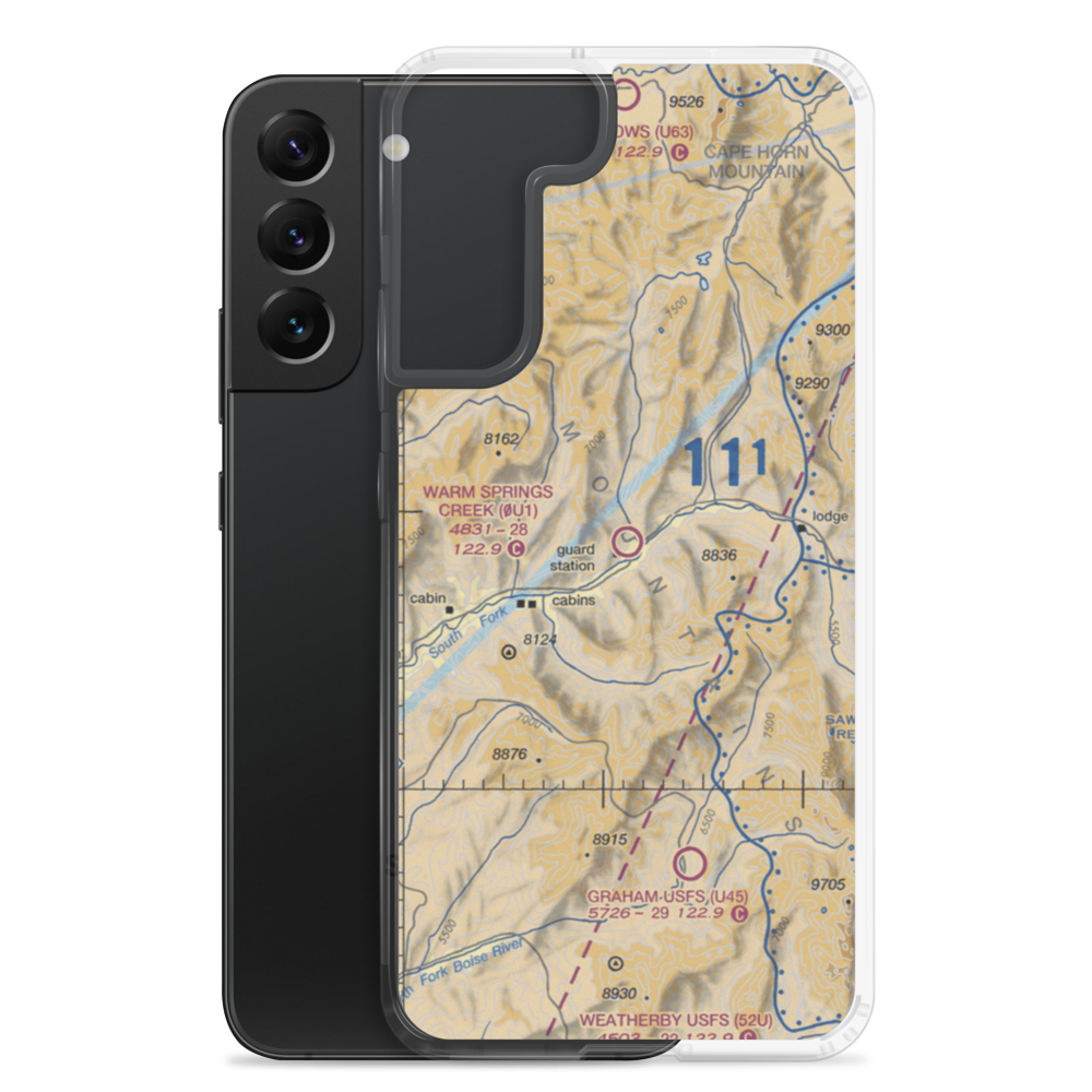Warm Springs Creek Airport (0U1) VFR Sectional Samsung Case Samsung Galaxy S22 Plus model shown